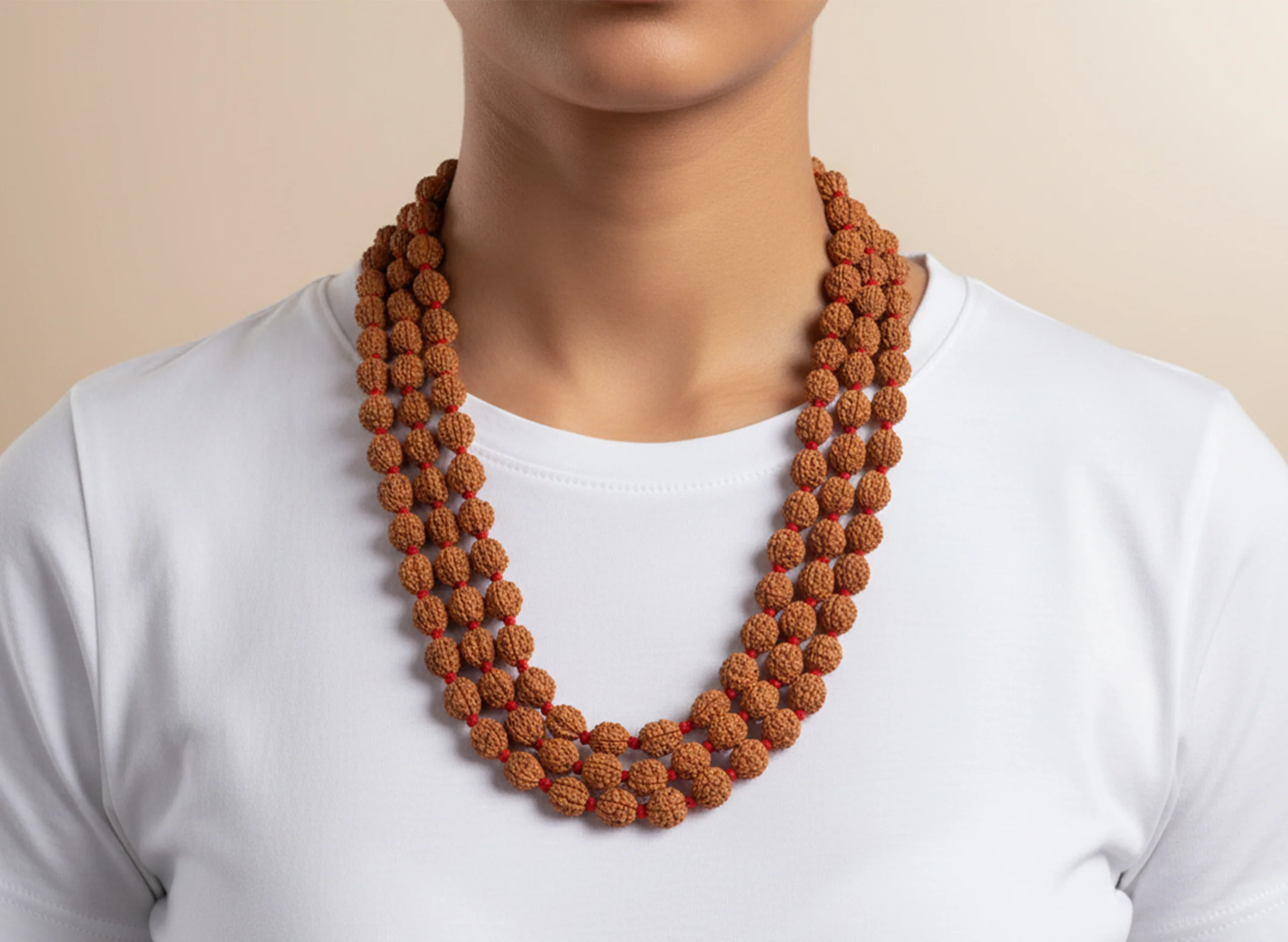 3 Mukhi Rudraksha Mala (108 Beads) - Image 5