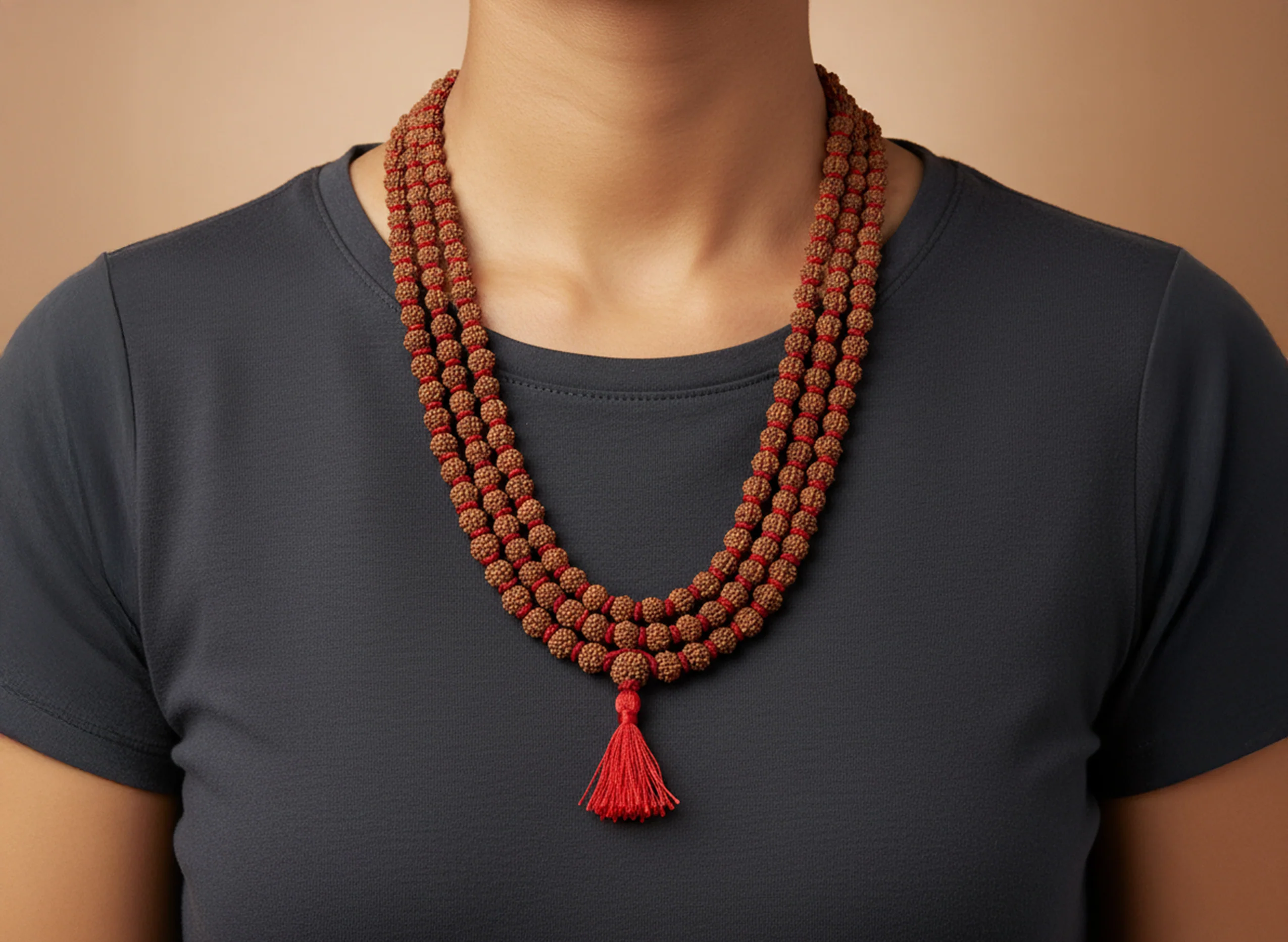 54 Bead 5 Mukhi Rudraksha Kantha Mala - Image 5