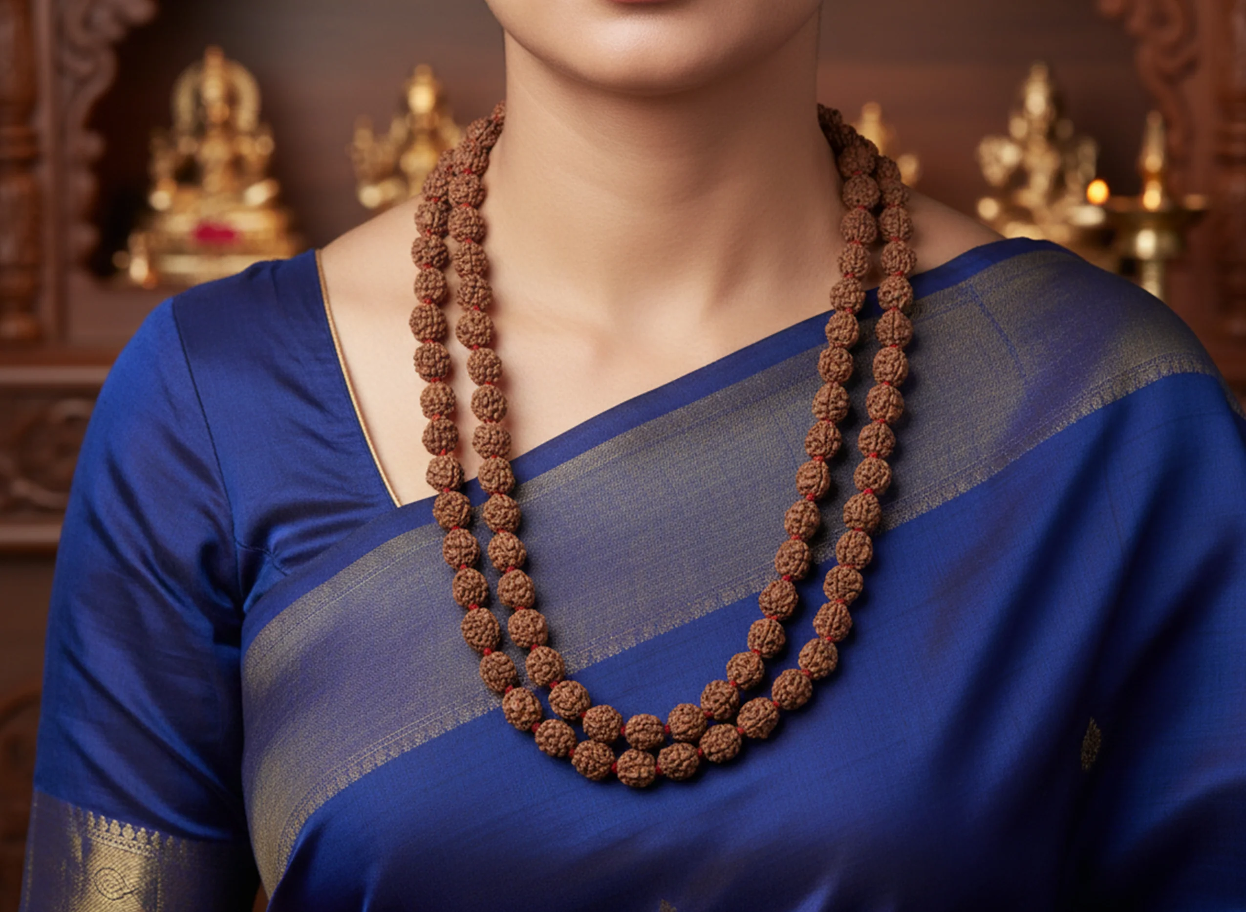 5 Mukhi Rudraksha Mala [54 Beads] - Image 4
