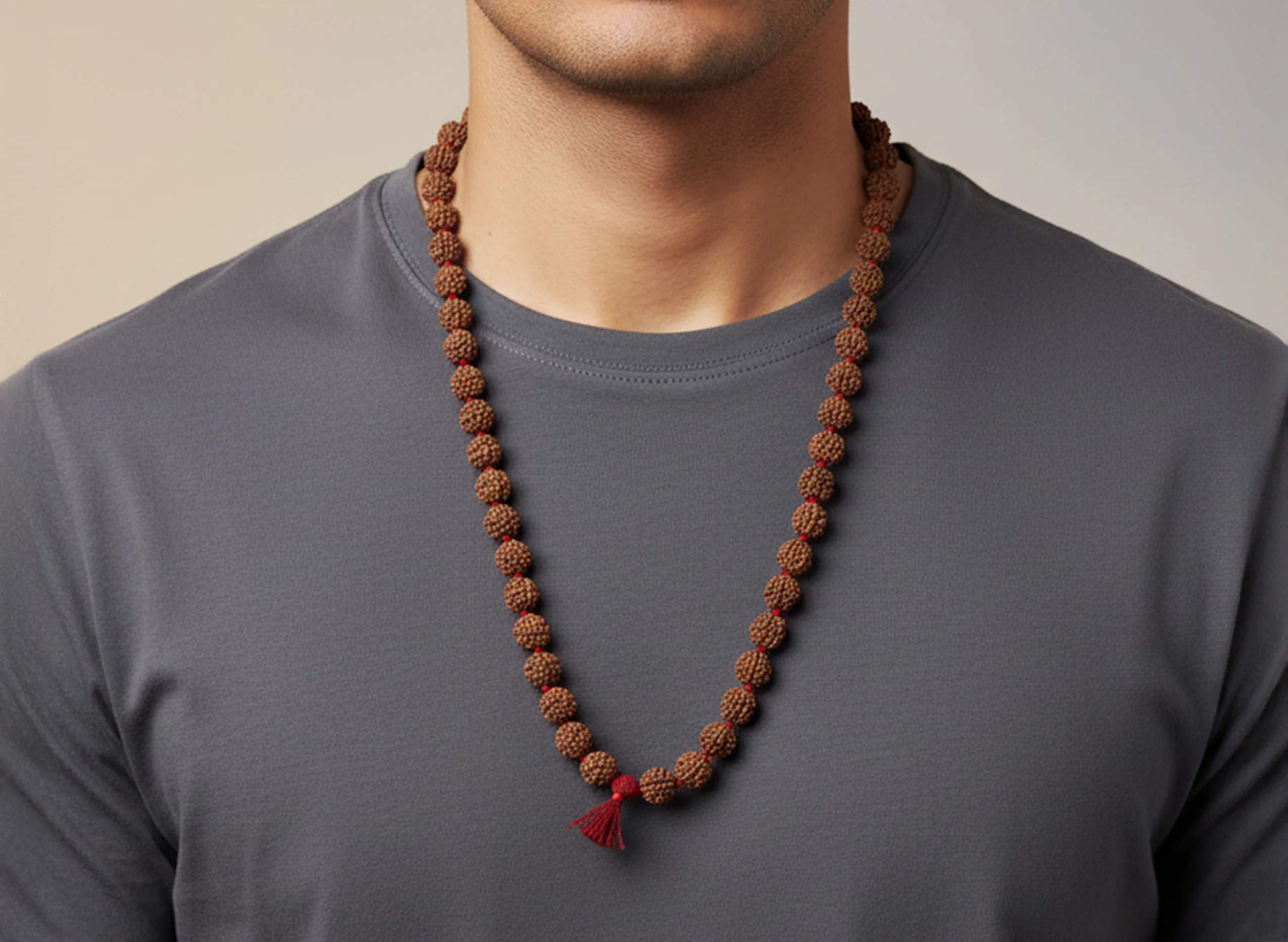 5 Mukhi Rudraksha Mala [54 Beads] - Image 6