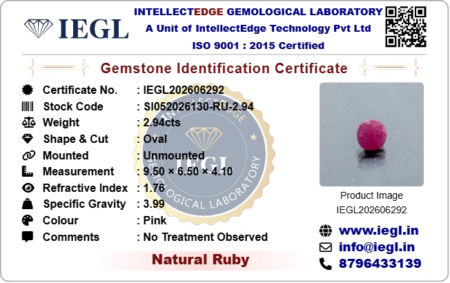 African Ruby - 2.94 Carat - Image 3