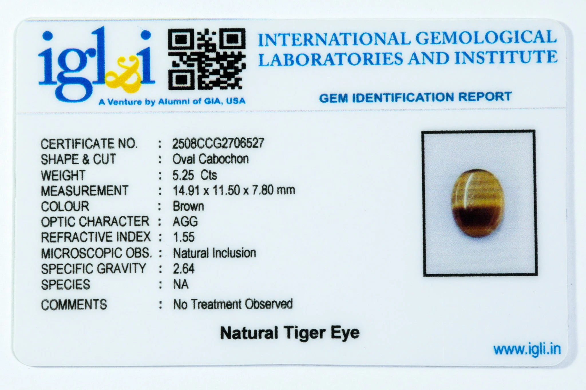 Tiger Eye - 5.25 Carat - Image 3