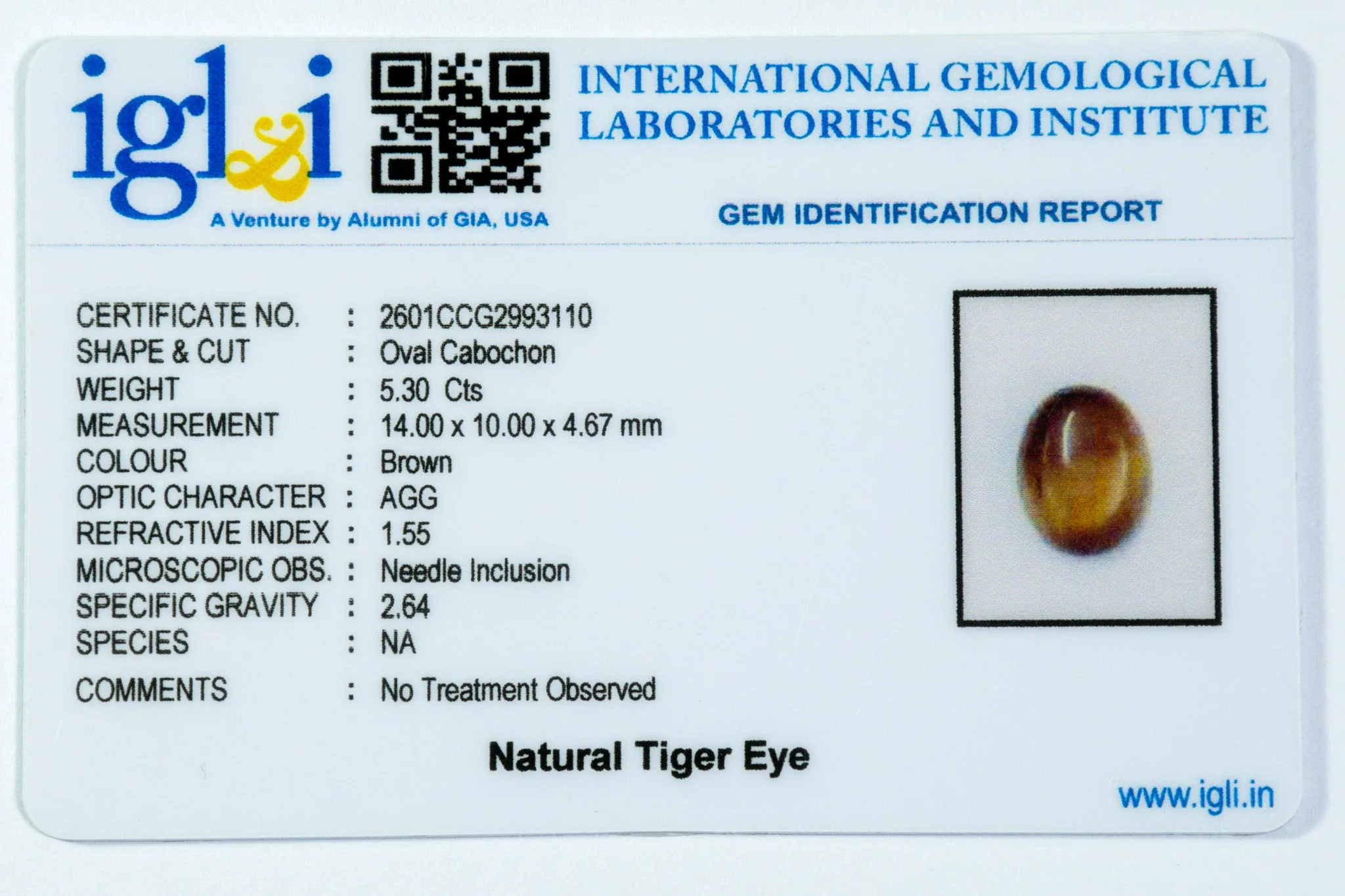 Tiger Eye - 5.30 Carat - Image 3