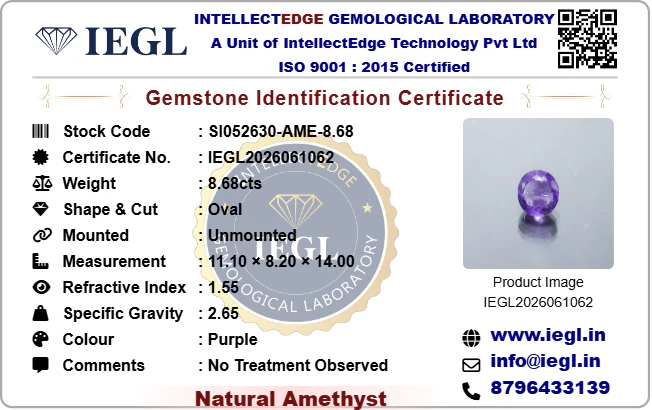Amethyst - 8.68 Carat - Image 3