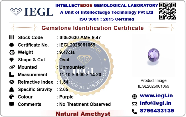 Amethyst - 9.47 Carat - Image 3