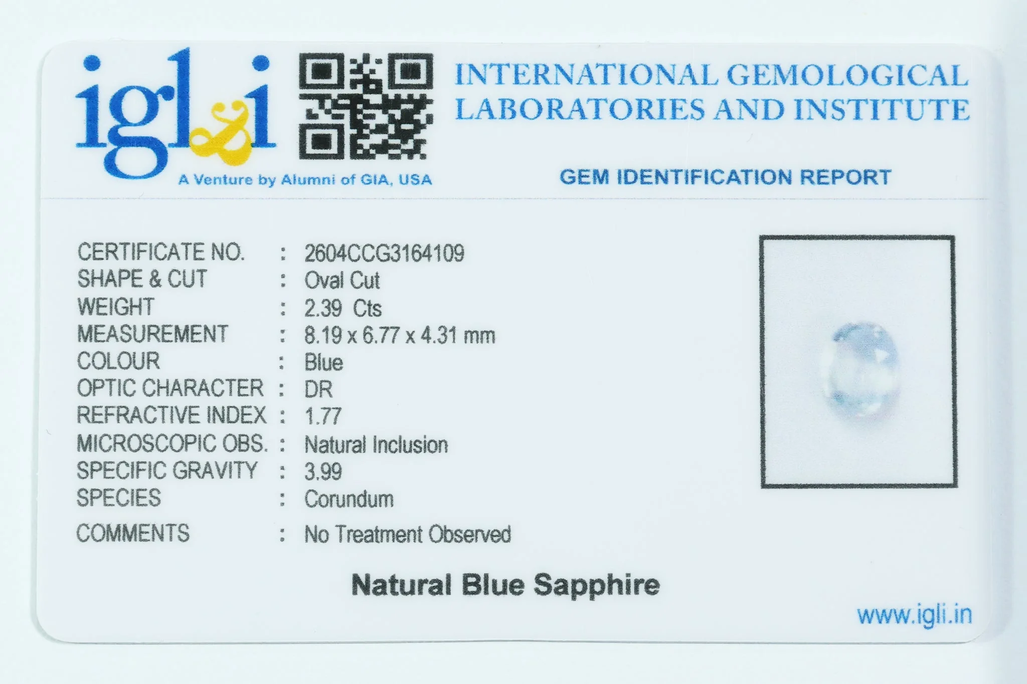 Blue Sapphire 2.39 Carat - Image 3