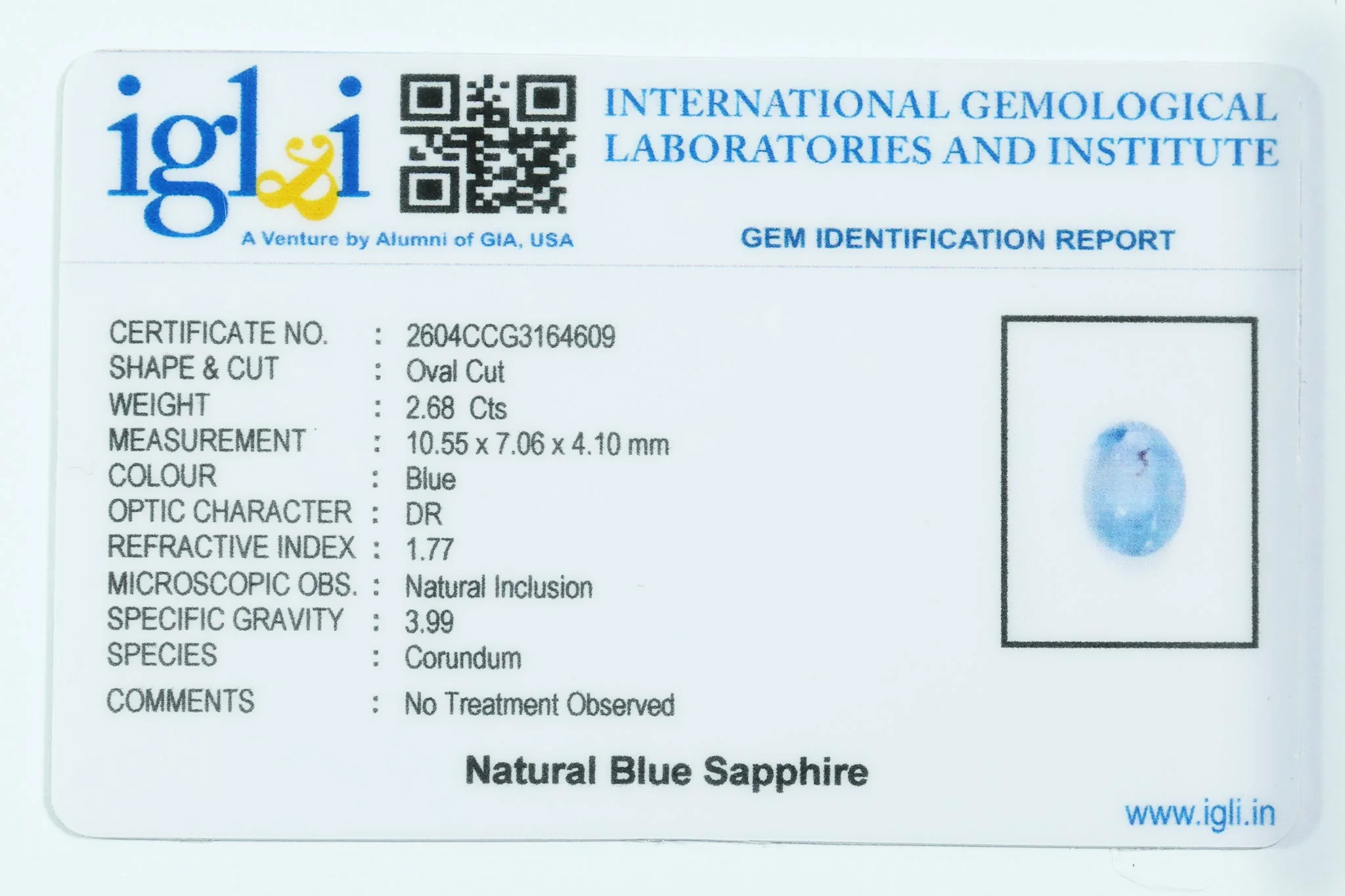 Blue Sapphire 2.68 Carat - Image 3