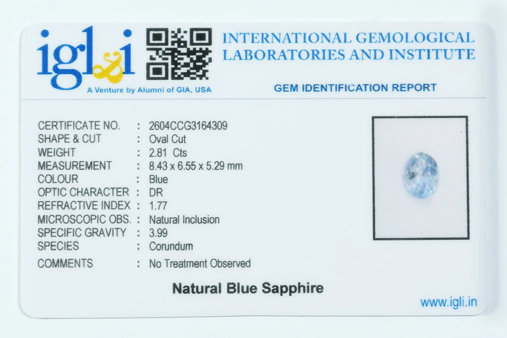 Blue Sapphire 2.81 Carat - Image 3