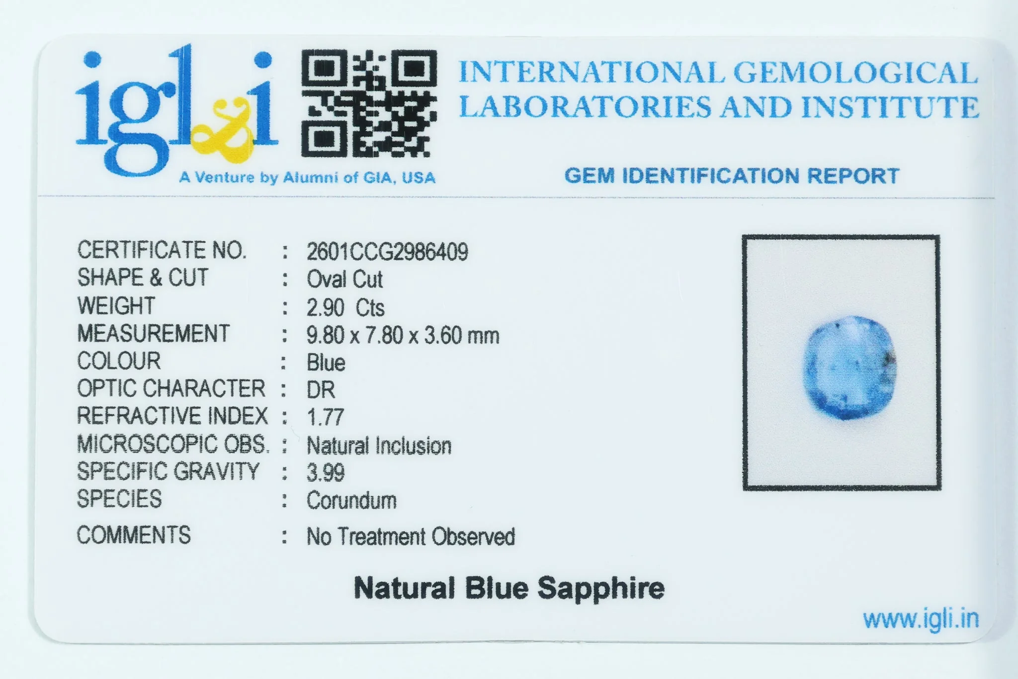 Blue Sapphire 2.90 Carat - Image 3