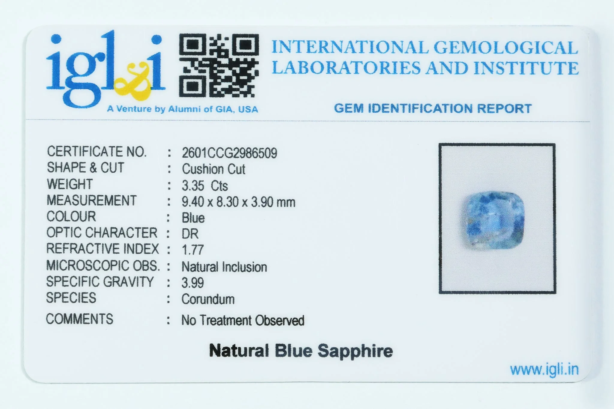 Blue Sapphire 3.35 Carat - Image 3