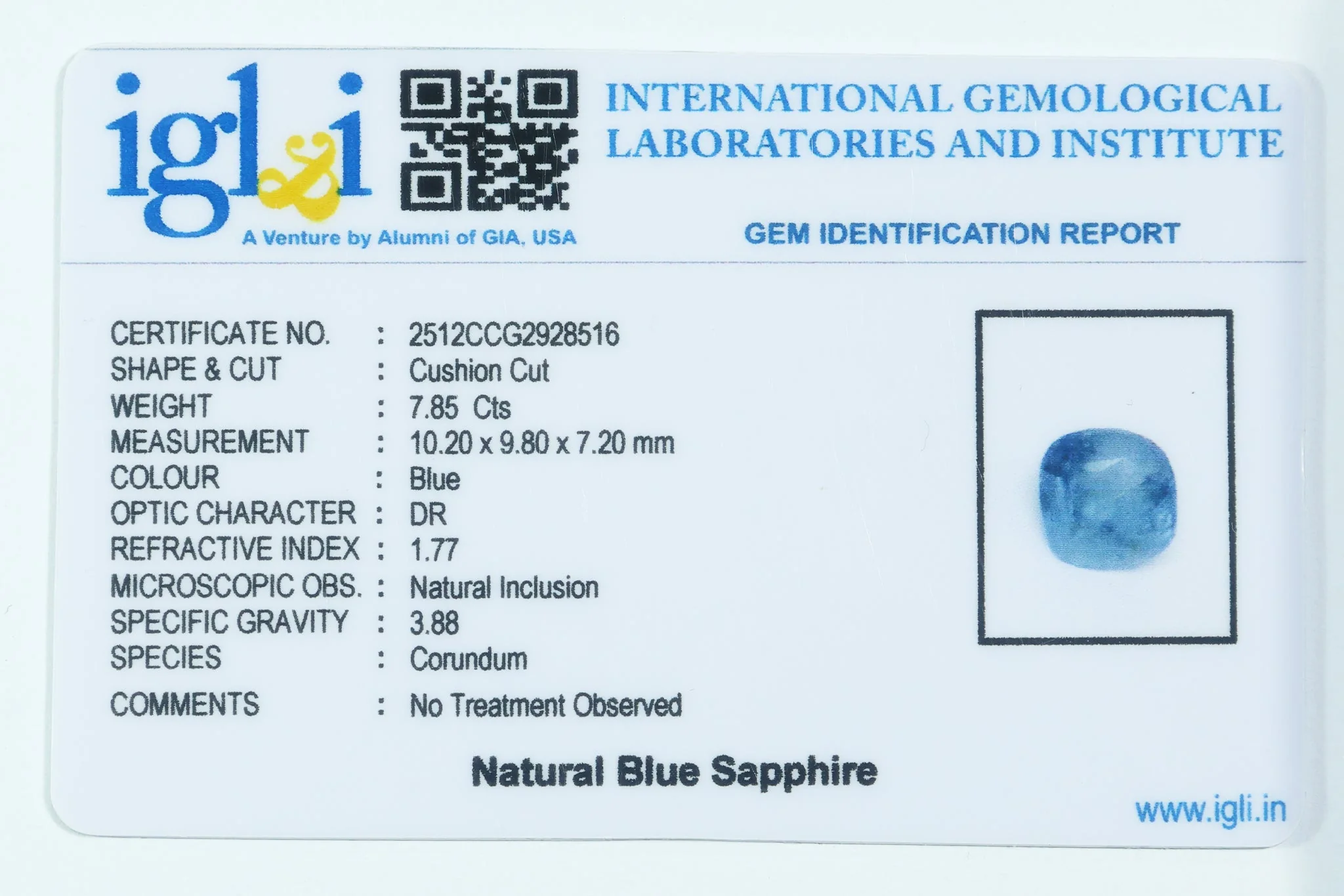 Blue Sapphire 7.85 Carat - Image 3