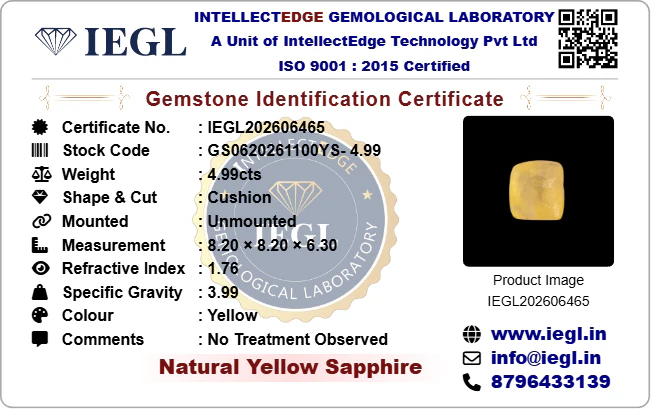 Ceylon Yellow Sapphire - 4.99 Carat - Image 3