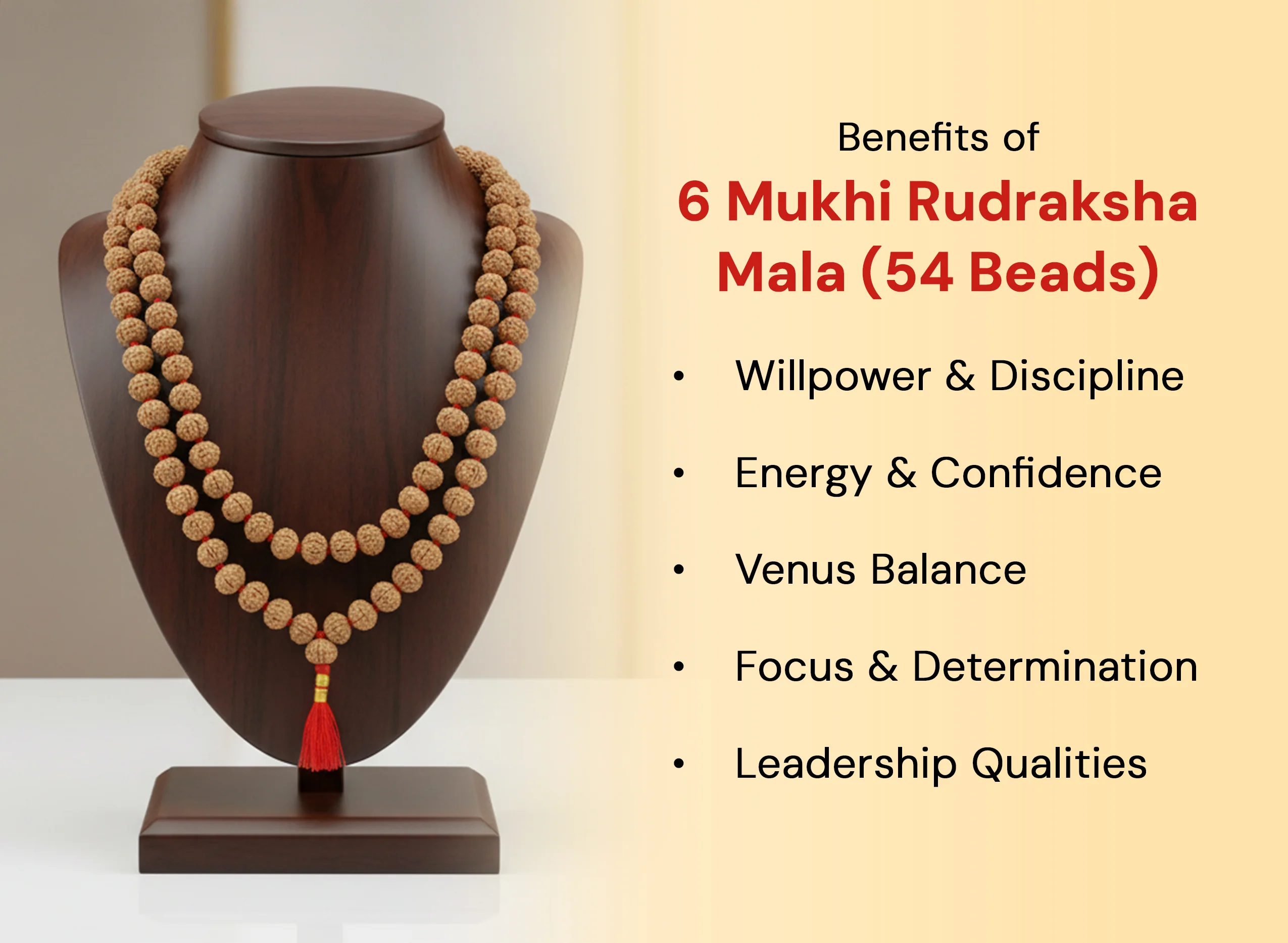 6 Mukhi Rudraksha Mala (54 Beads) - Image 2