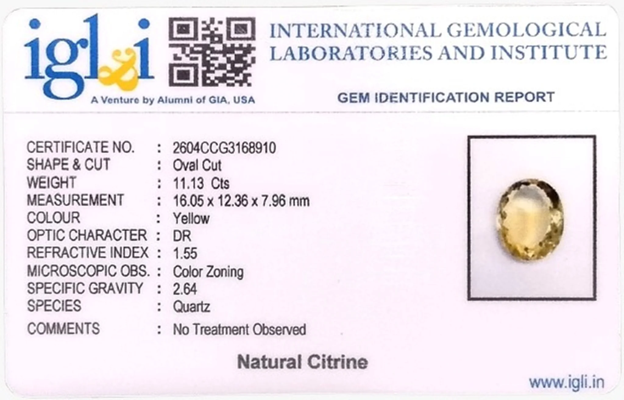 Citrine - 11.13 Carat - Image 3