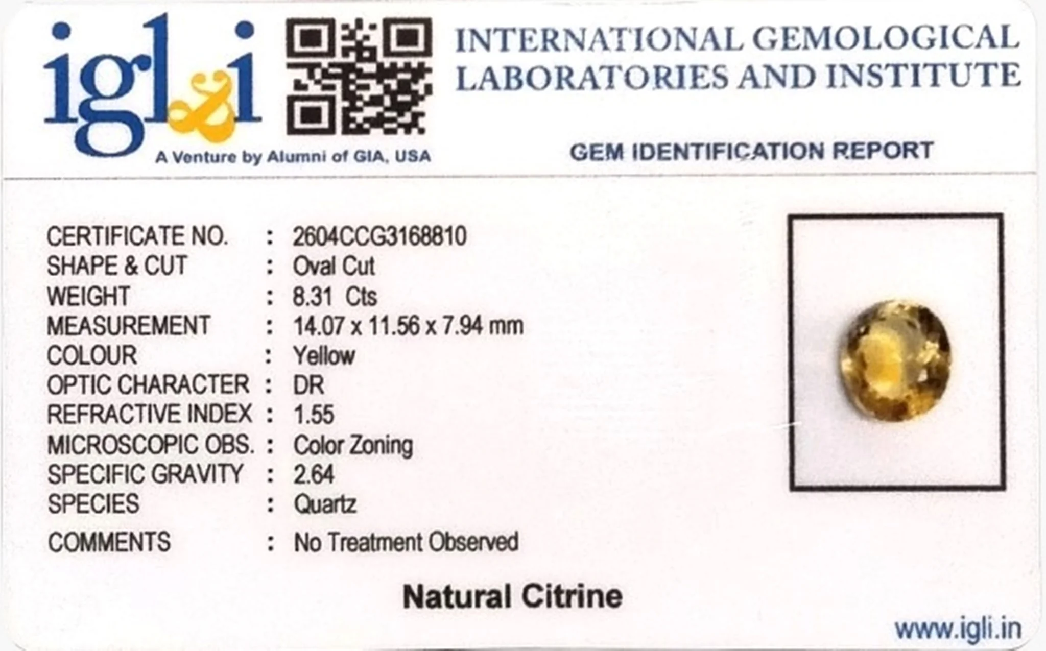 Citrine - 8.31 Carat - Image 3