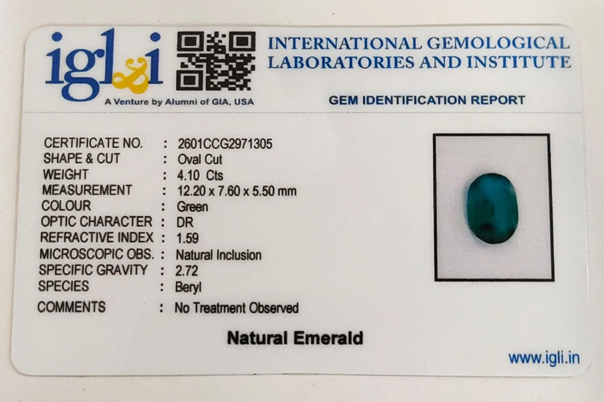 Zambian Emerald 4.10 Carat - Image 3