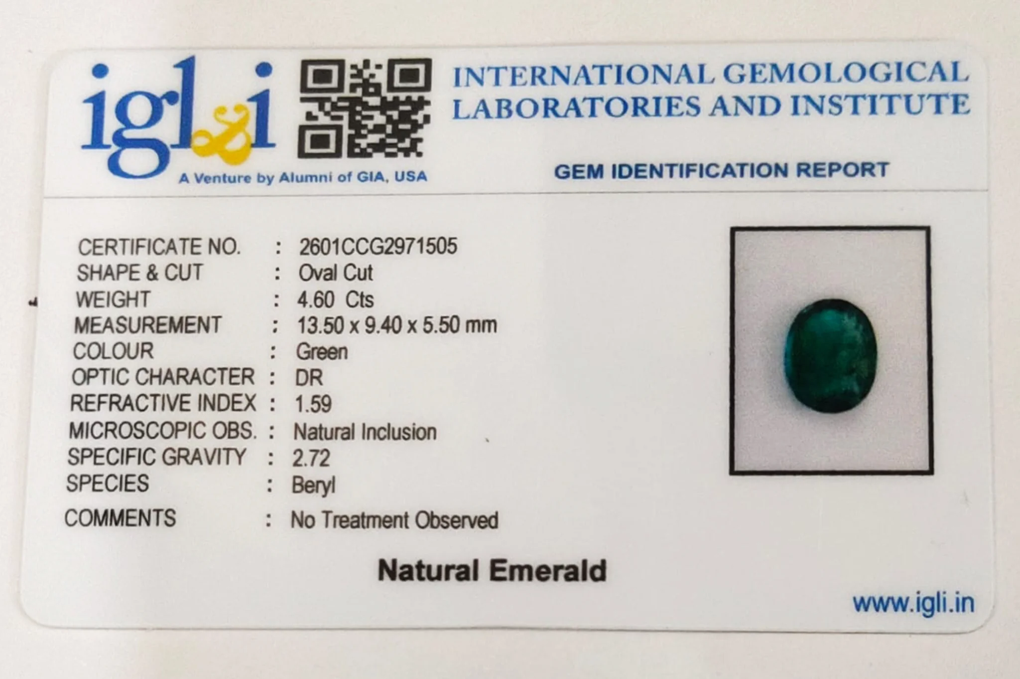 Zambian Emerald 4.6 Carat - Image 3