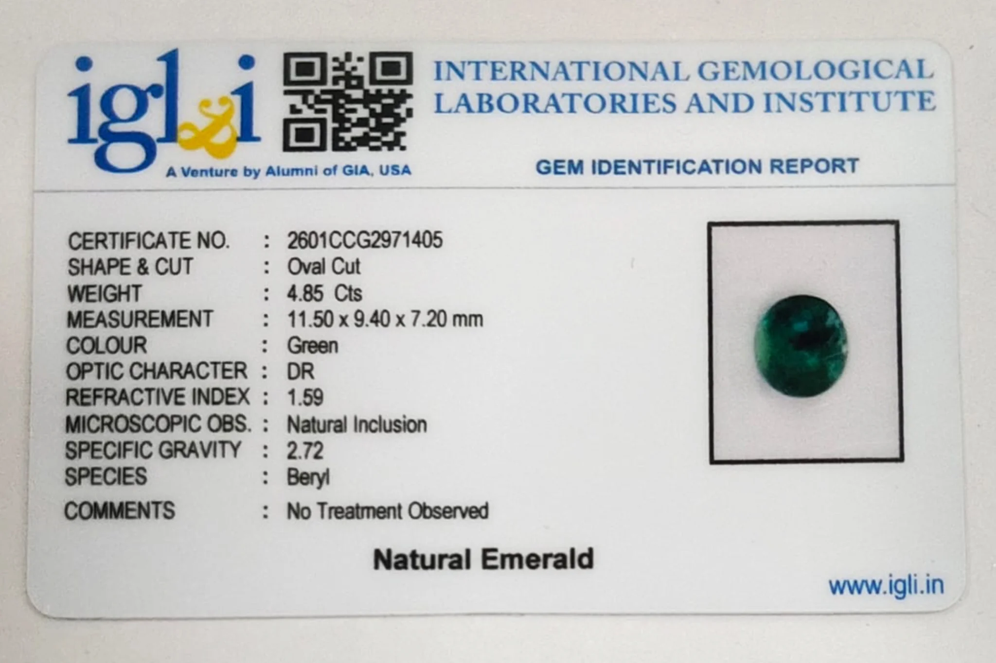 Zambian Emerald 4.85 Carat - Image 3