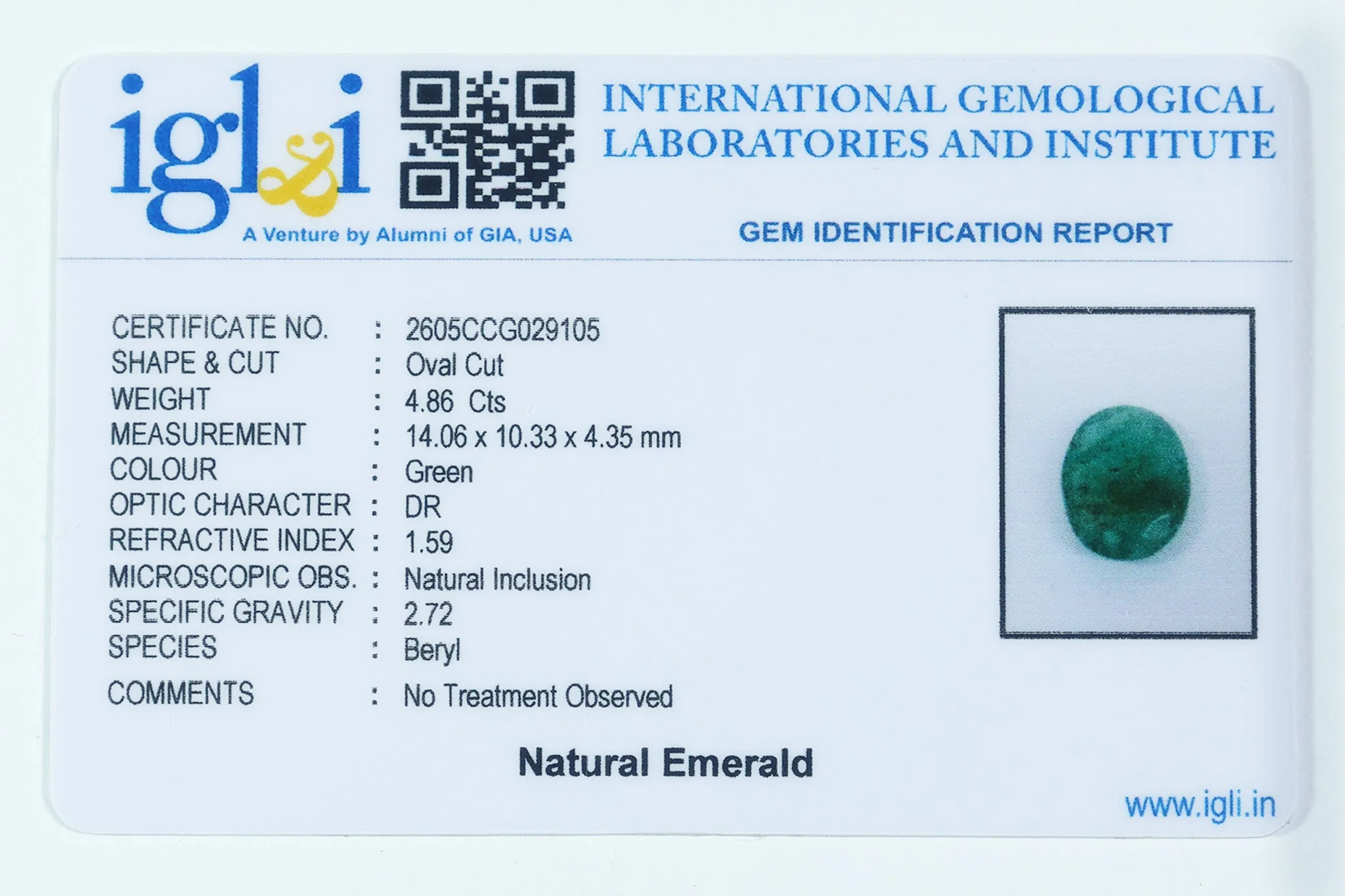 Brazilian Emerald - 4.86 Carat - Image 3