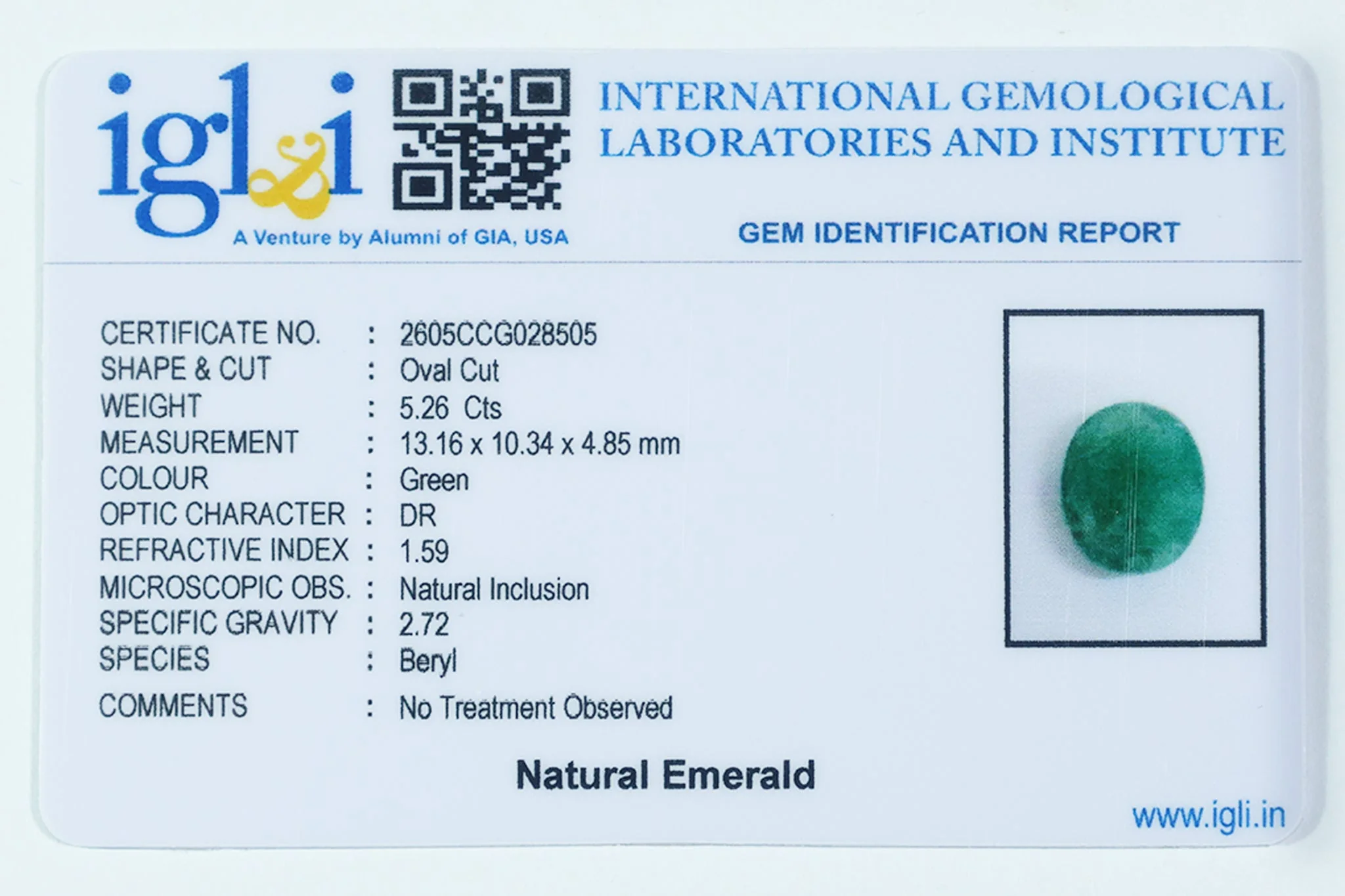 Brazilian Emerald - 5.26 Carat - Image 3