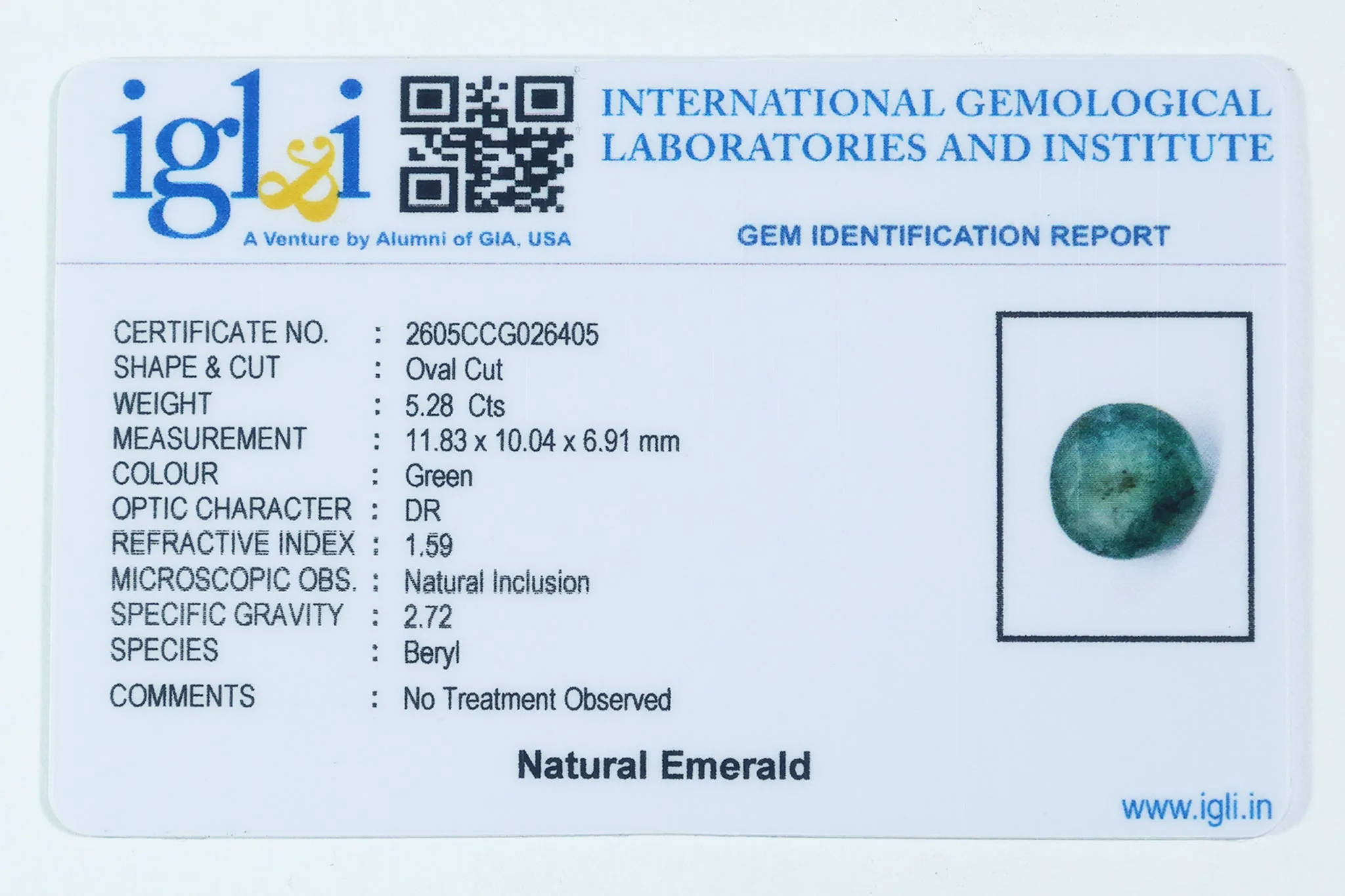 Brazilian Emerald - 5.28 Carat - Image 3