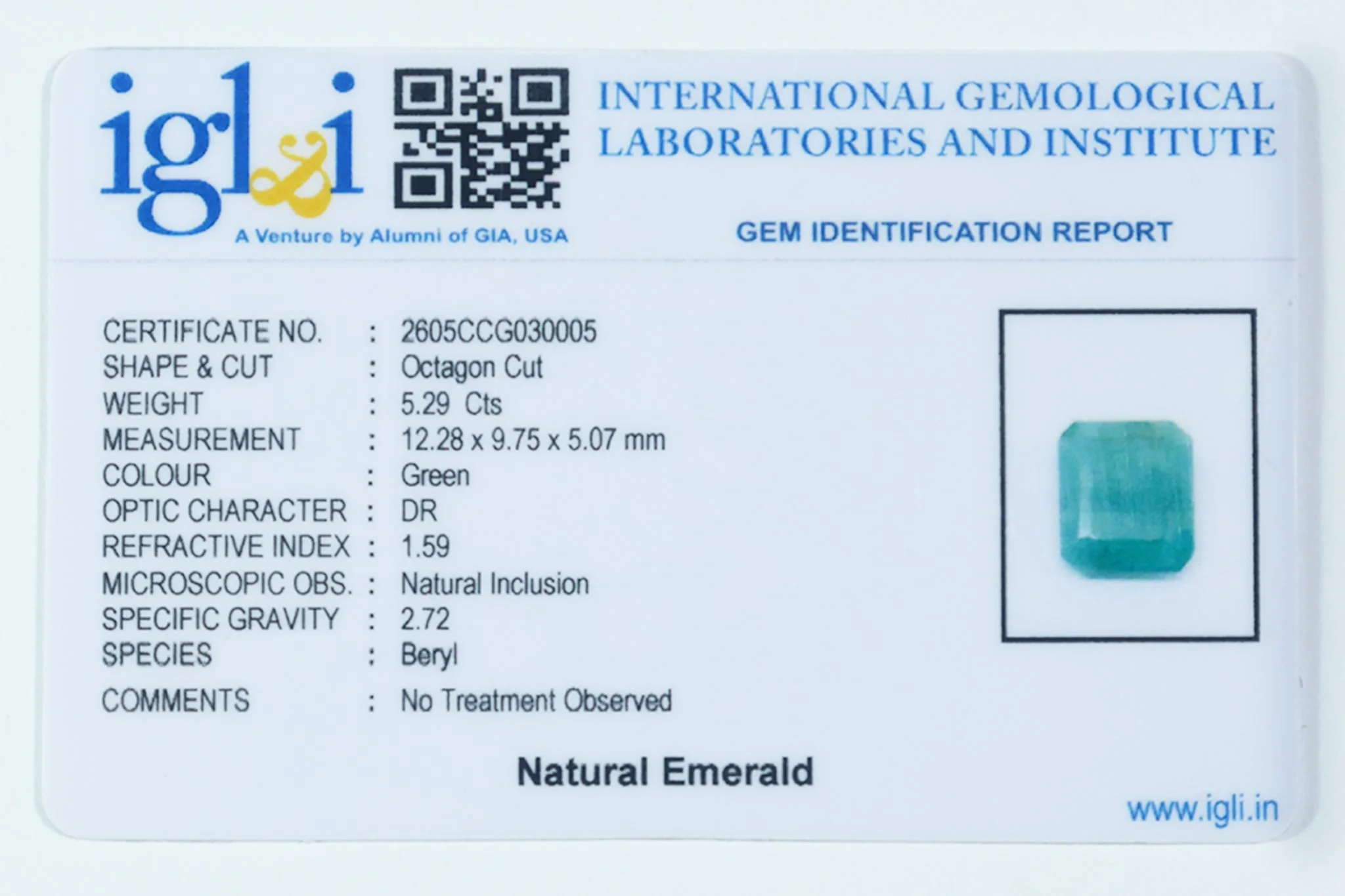 Brazilian Emerald - 5.29 Carat - Image 3