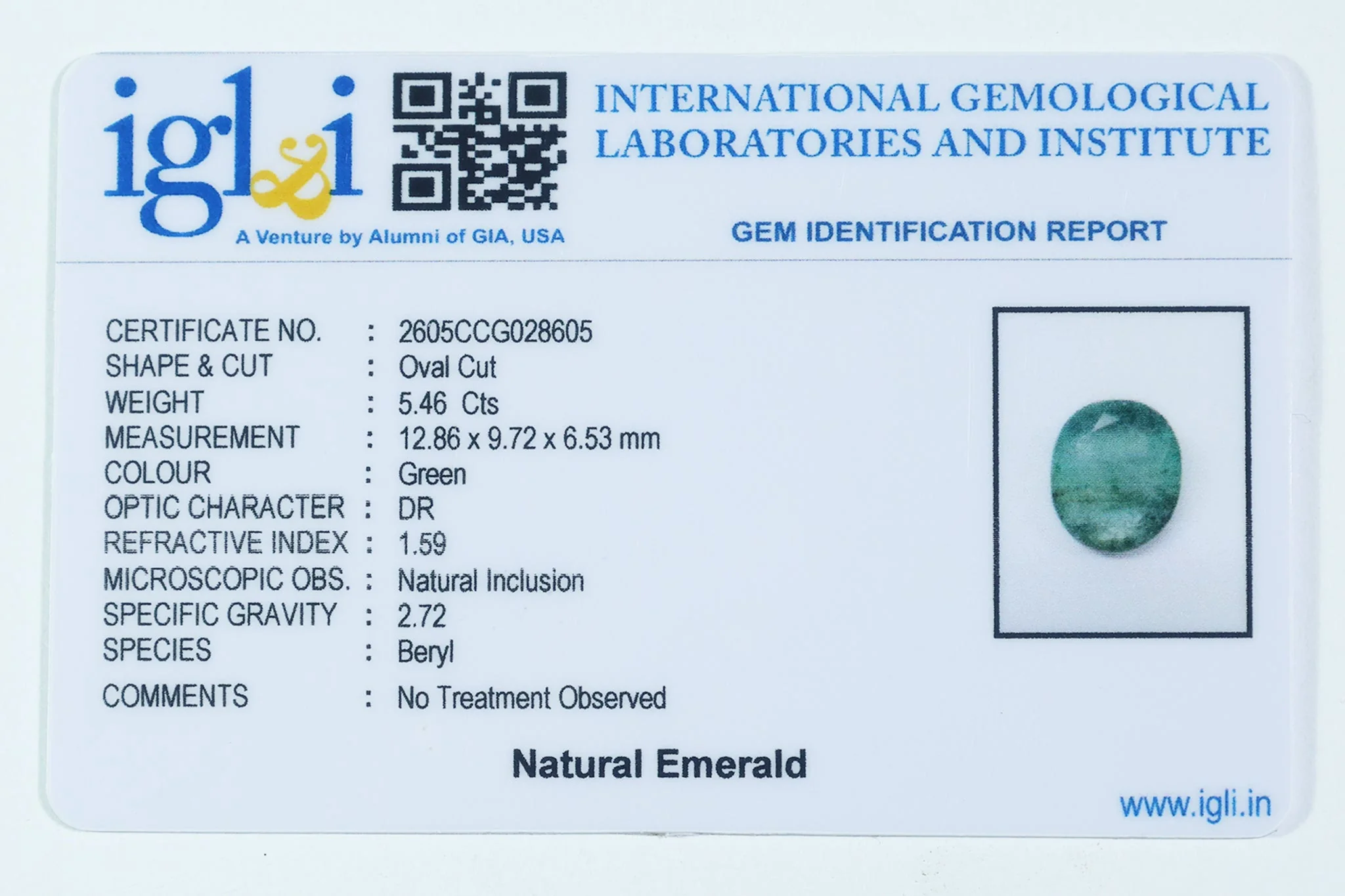 Brazilian Emerald - 5.46 Carat - Image 3