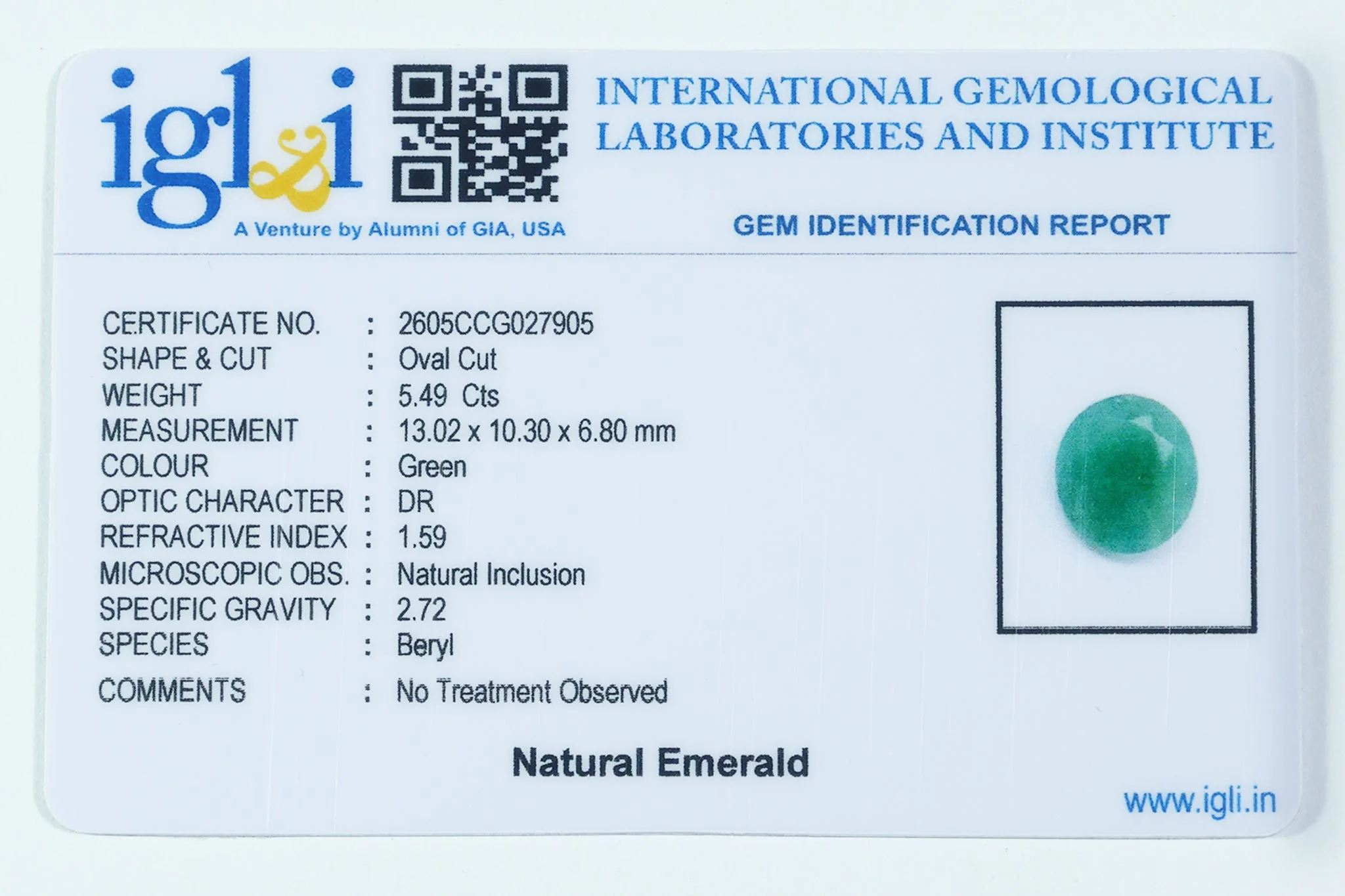 Brazilian Emerald - 5.49 Carat - Image 3