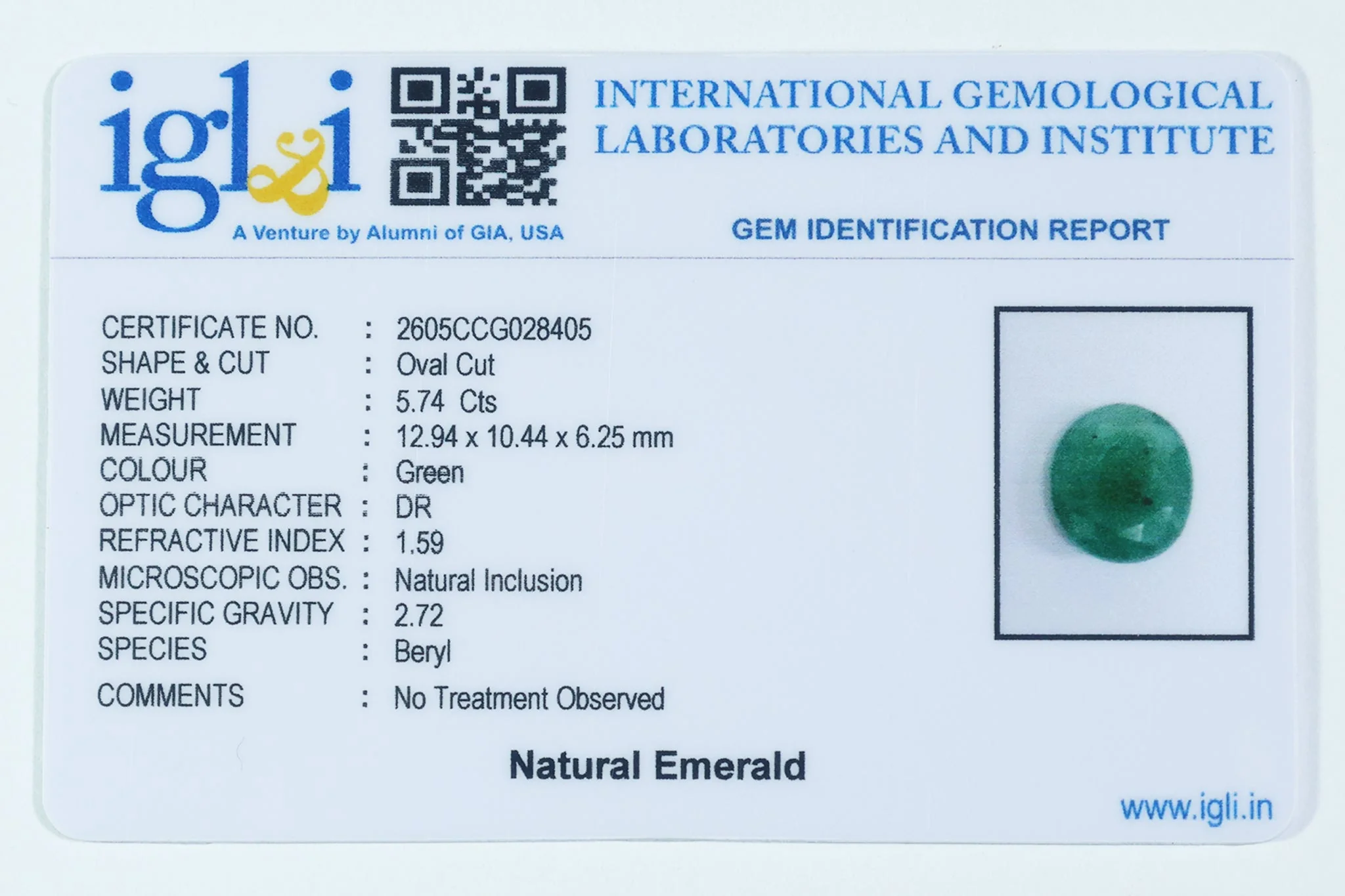 Brazilian Emerald - 5.74 Carat - Image 3