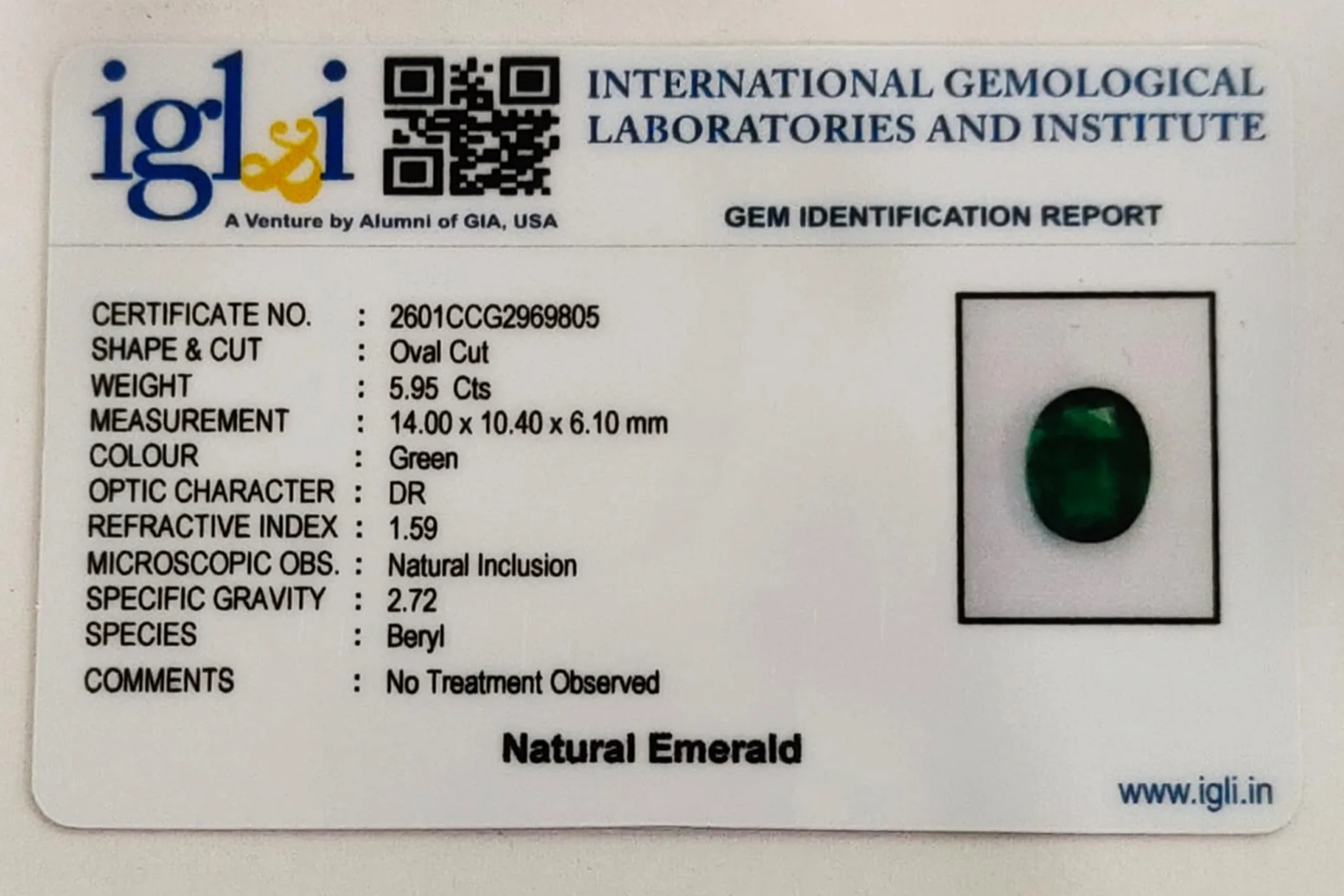 Zambian Emerald - 5.95 Carat - Image 3