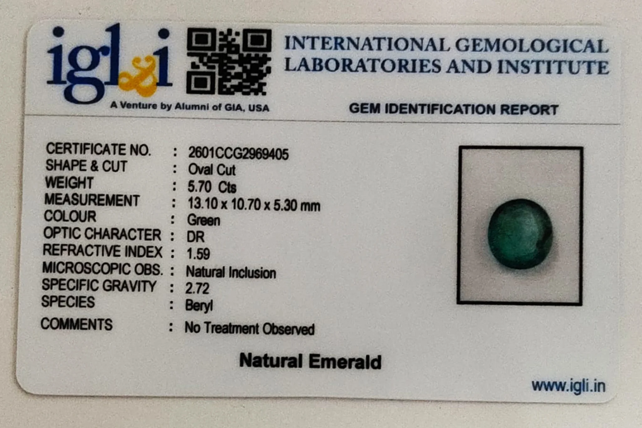 Zambian Emerlad 5.7 Carat - Image 3