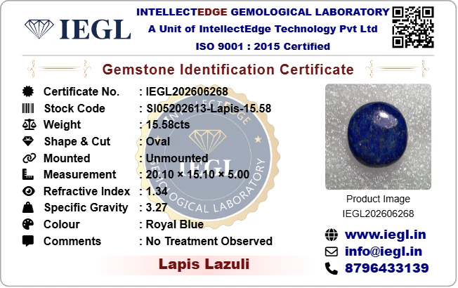 Lapis Lazuli - 15.58 Carat - Image 3