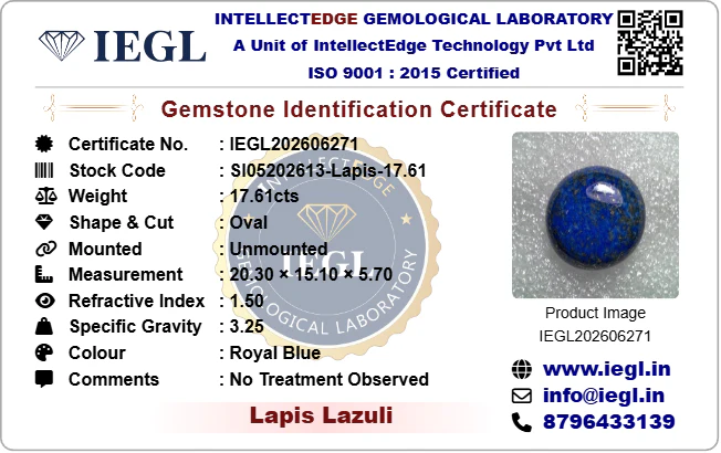 Lapis Lazuli - 17.61 Carat - Image 3