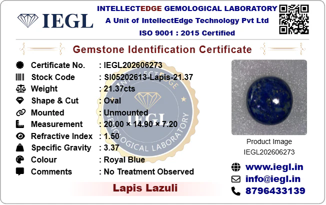 Lapis Lazuli - 21.37 Carat - Image 3