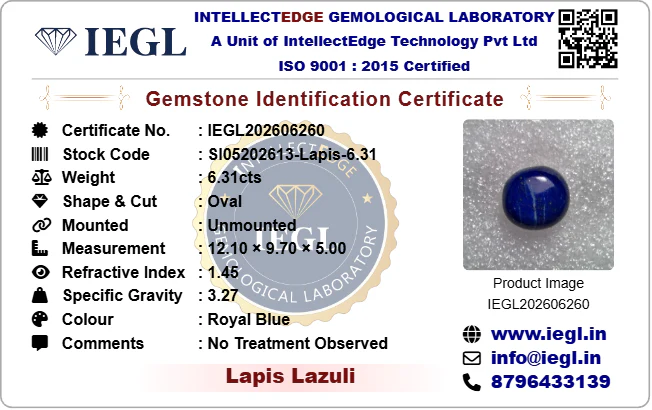Lapis Lazuli - 6.31 Carat - Image 3