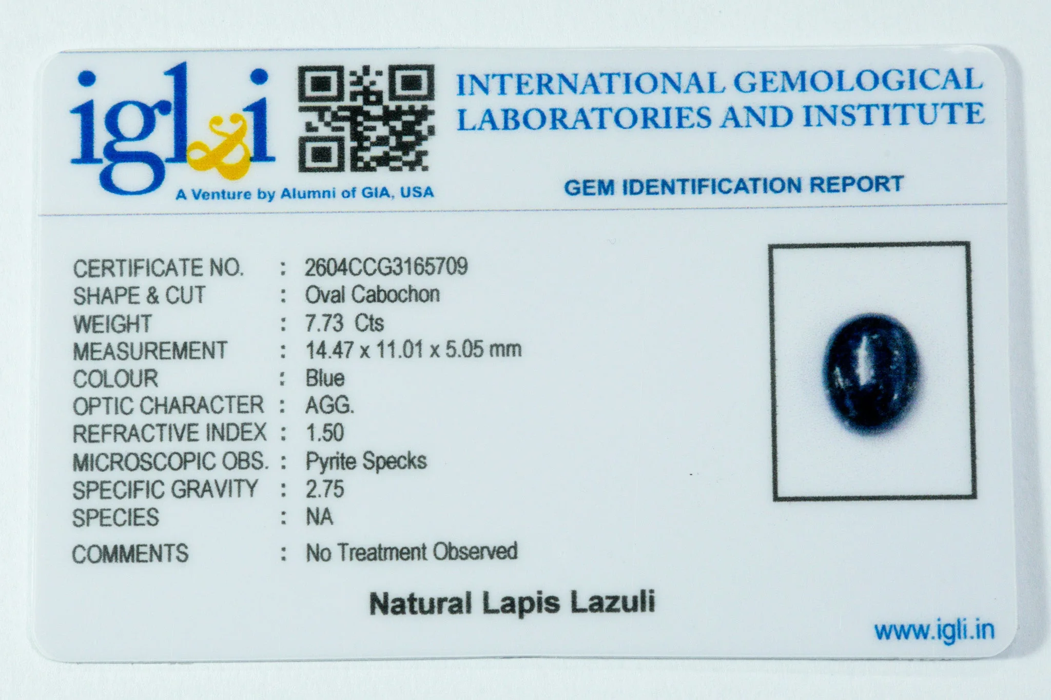 Lapis Lazuli - 7.73 Carat - Image 3