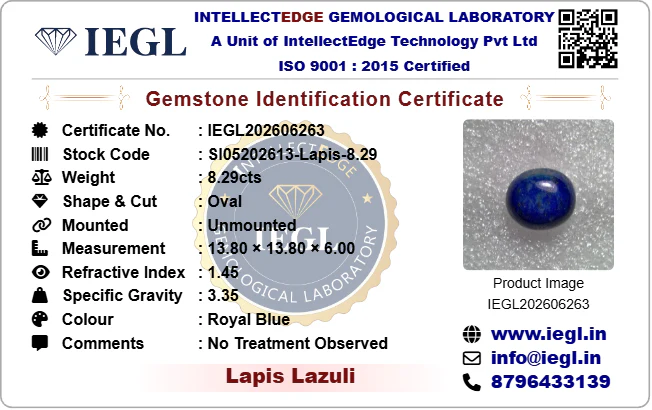 Lapis Lazuli - 8.29 Carat - Image 3