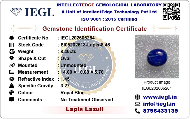Lapis Lazuli - 8.46 Carat - Image 3