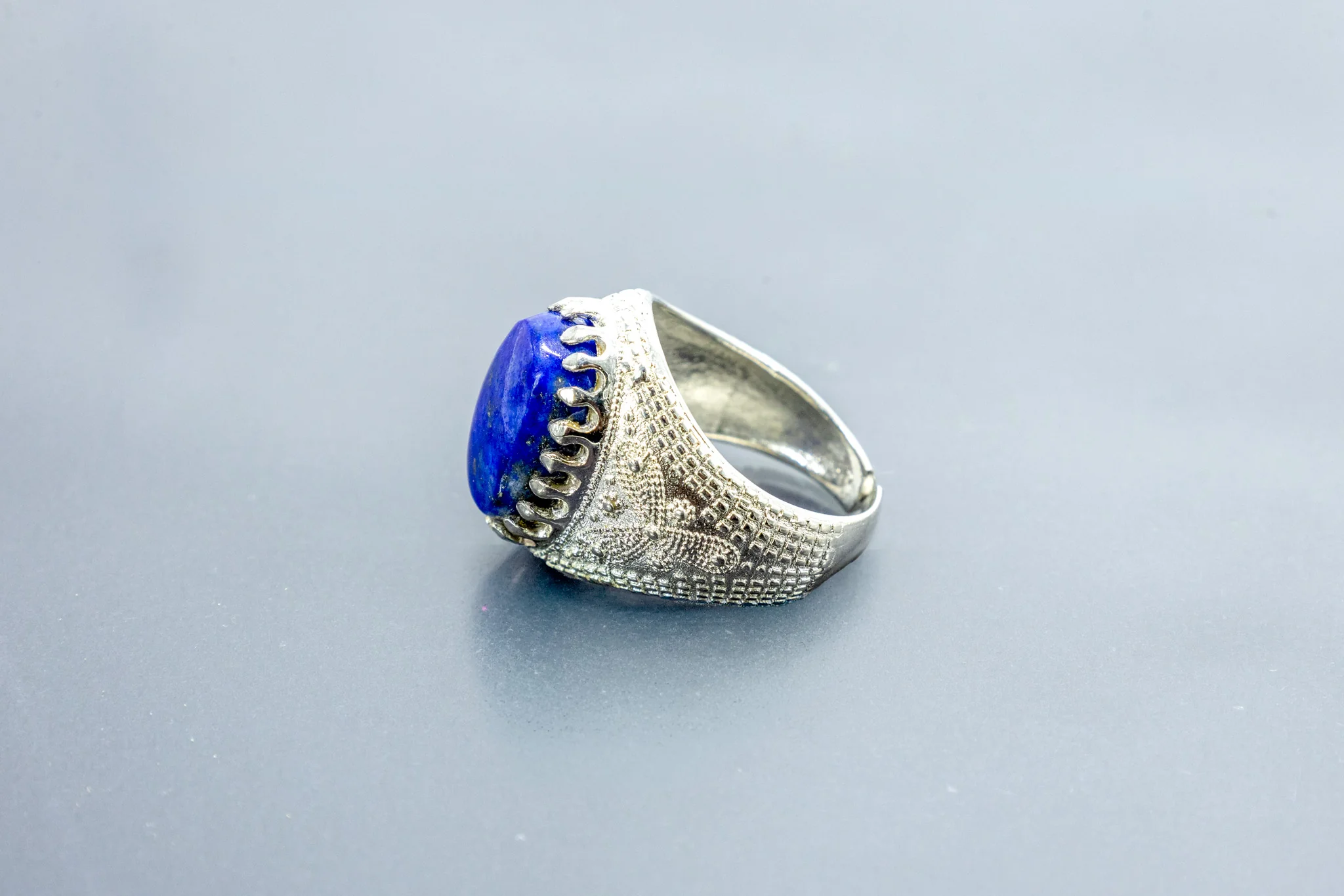 Lapis Lazuli King Size Ring (10 Ratti) - Image 11