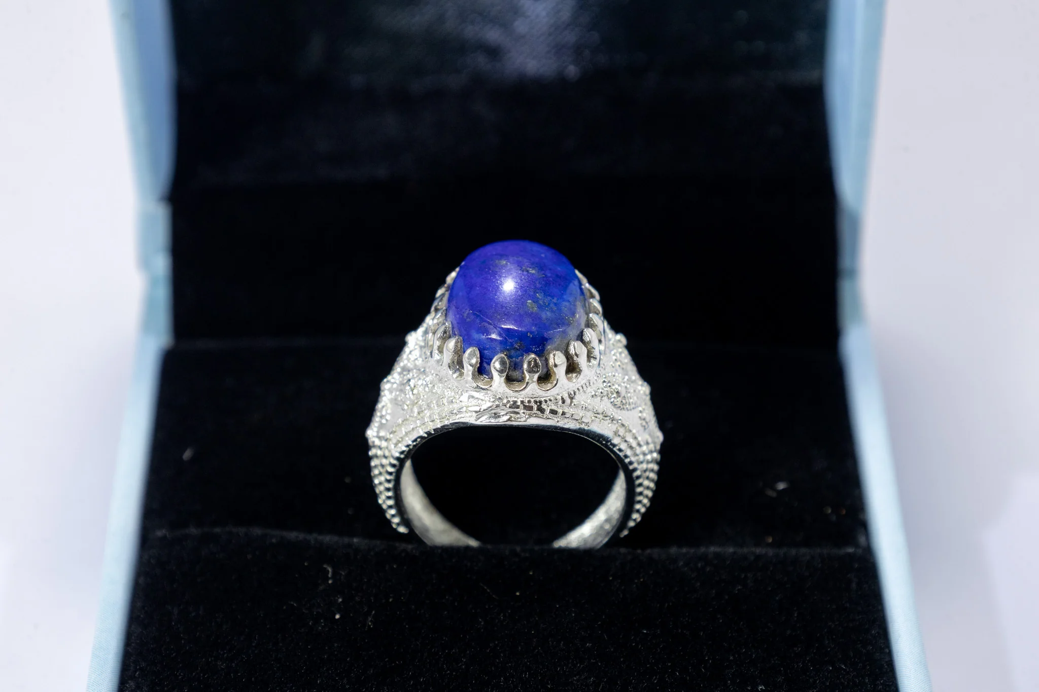 Lapis Lazuli King Size Ring (10 Ratti) - Image 2