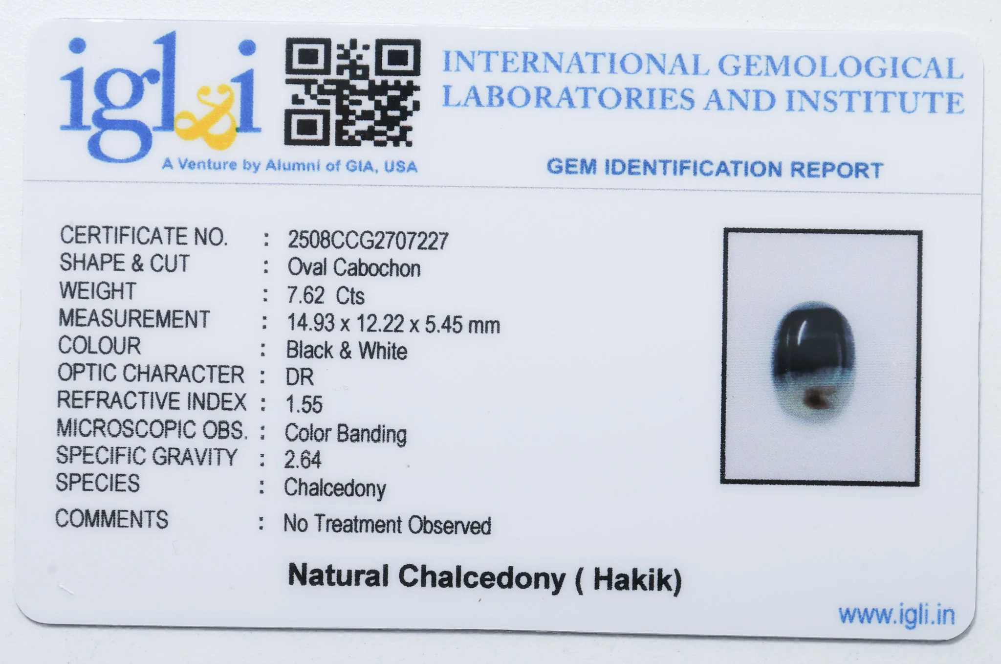 Chalcedony (Hakik ) 7.62 Carat - Image 3