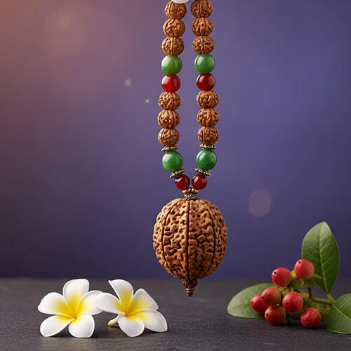 Nau Mukhi- Nine Faced Indo Ruadraksha - Lab Certified - Image 2