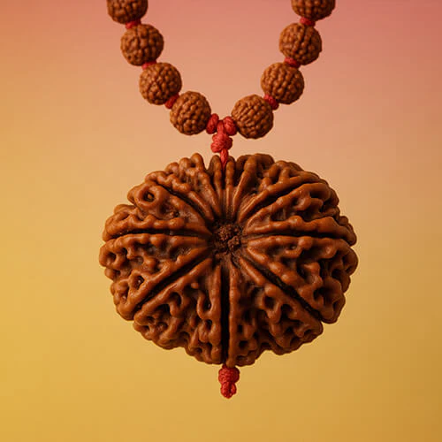 Nau Mukhi- Nine Faced Indo Ruadraksha - Lab Certified - Image 3
