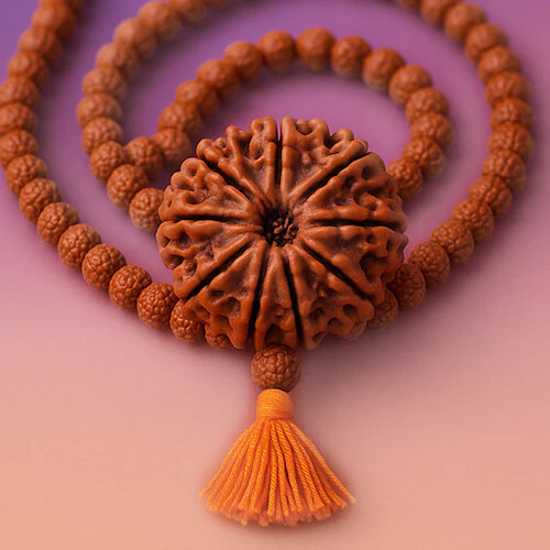 Nau Mukhi- Nine Faced Indo Ruadraksha - Lab Certified - Image 4