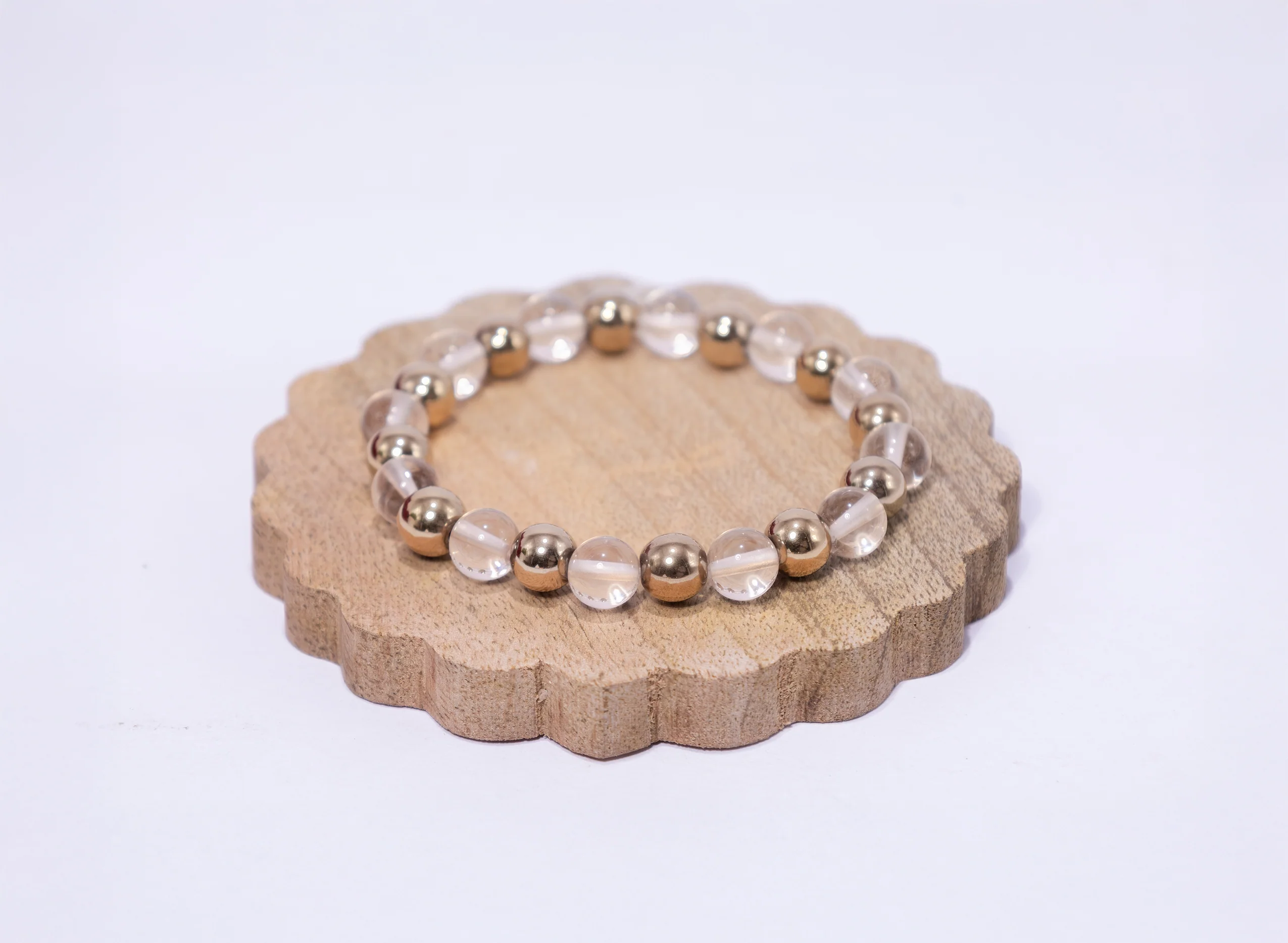 Raj Yog Bracelet (Golden Pyrites & Sphatik) - Image 4