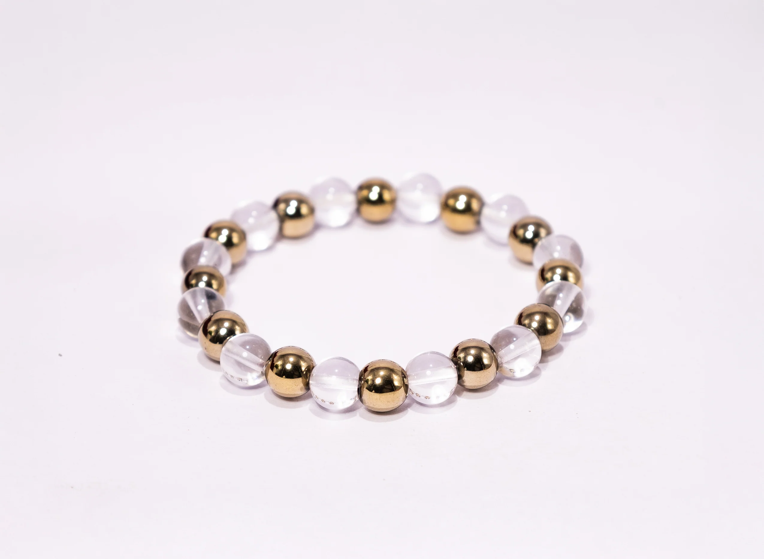 Raj Yog Bracelet (Golden Pyrites & Sphatik) - Image 5
