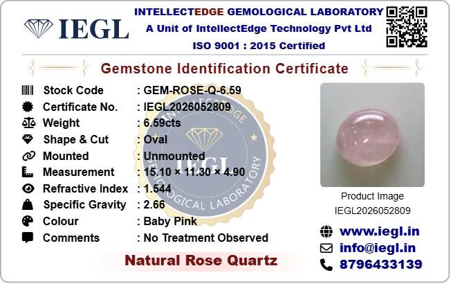 Rose Quartz - 6.59 Carat - Image 3
