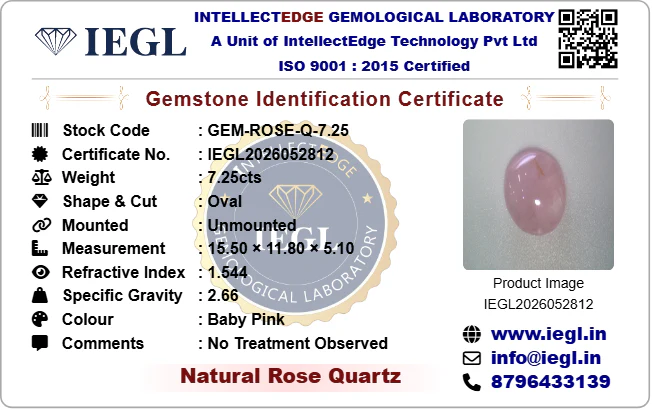 Rose Quartz - 7.25 Carat - Image 3
