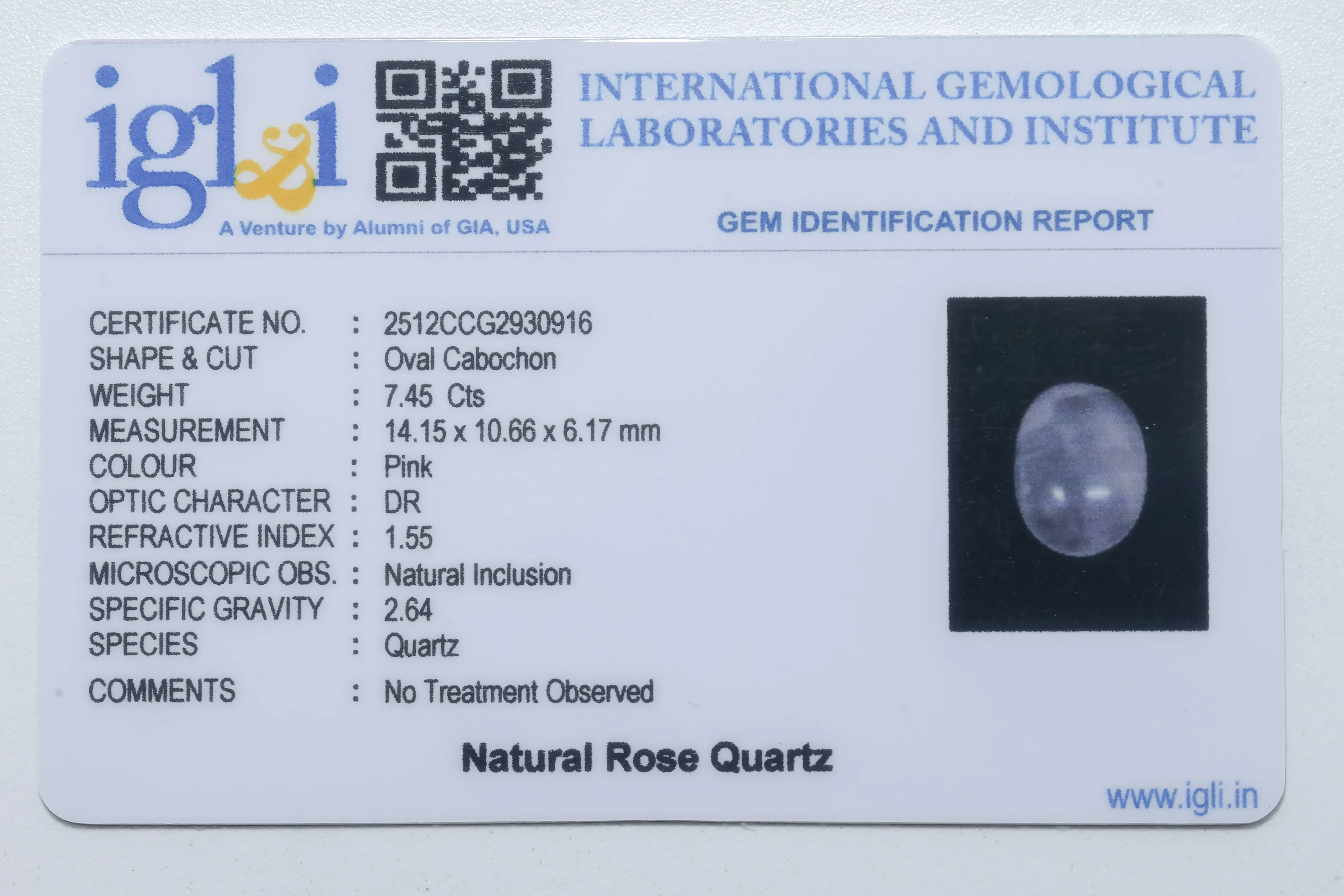 Rose Quartz 7.45 Carat - Image 3