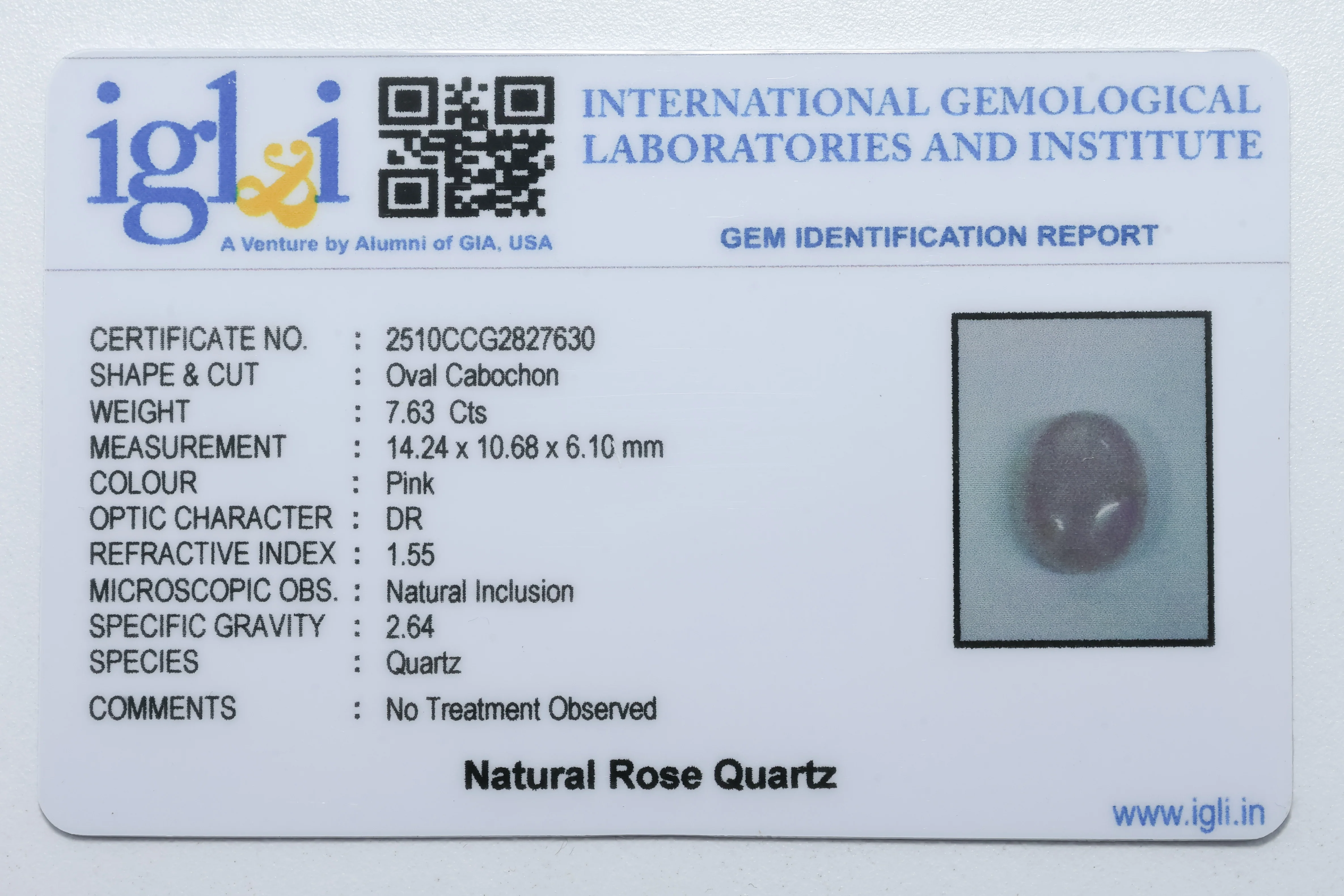 Rose Quartz 7.63 Carat - Image 3